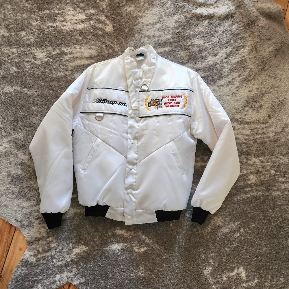 VINTAGE Indy500 "Snap-on" 1984 RICK MEARS Satin Bomber Jacket